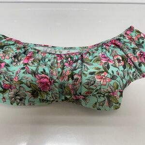 like new blu off the shoulder swim top m